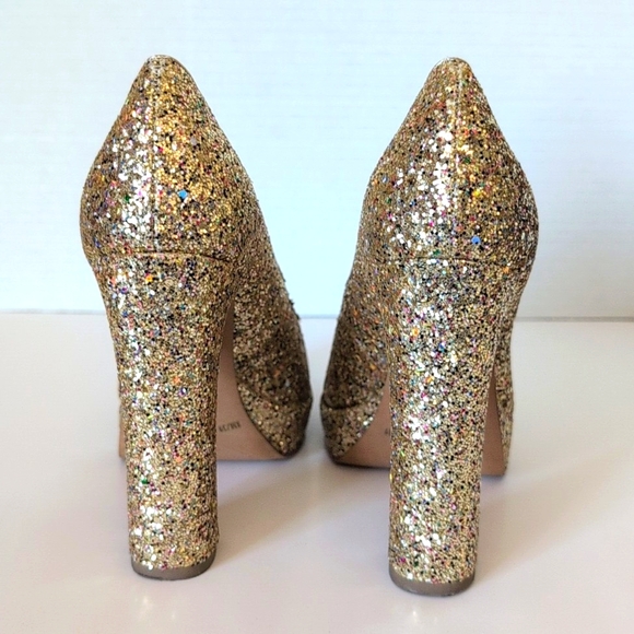 JESSICA SIMPSON Glynis-P Block Heel Sequin Pumps - Picture 4 of 10